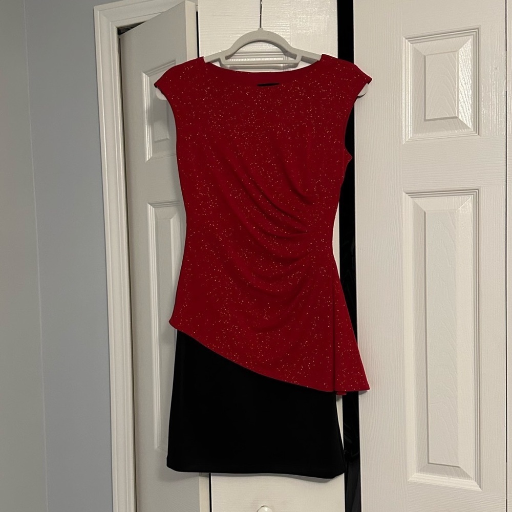 Enfocus Studio Red & Black Dress
